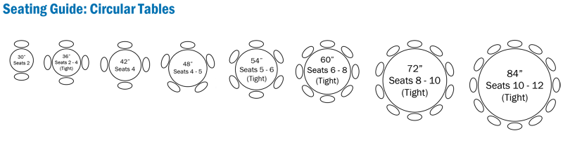 Circle Seating Guide - Geitgey's Amish Country Furnishings