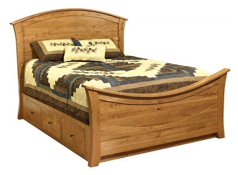 Chelsea Rainbow Bed With Storage Rails, Chelsea King Bed With Storage Footboard