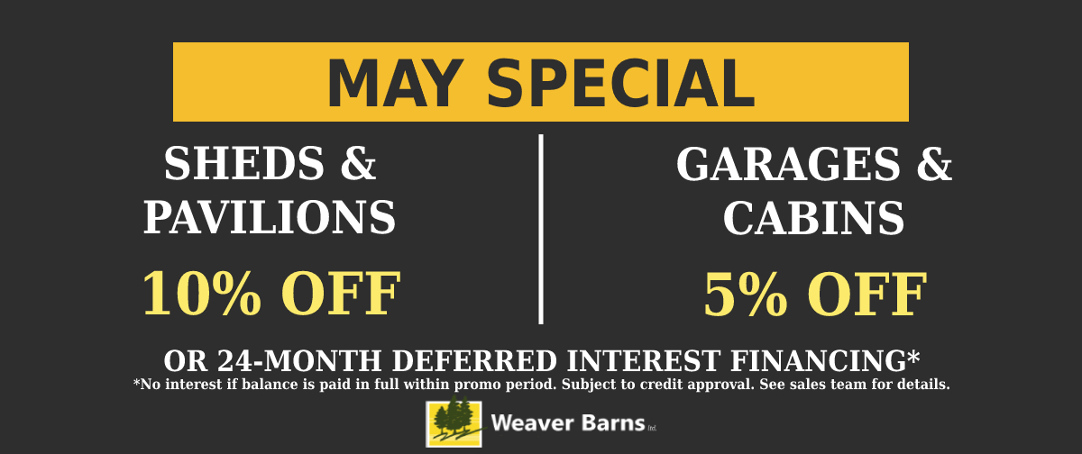 Weaver Barns May Special