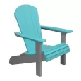 Buckeye Adirondack Chair - Aruba Blue on Dark Gray