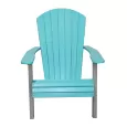 Buckeye Adirondack Chair - Aruba Blue on Dark Gray