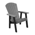 Buckeye Adirondack Chat Chair - Light Gray on Black