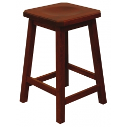 Mission Bar Stool with Clipped Corners