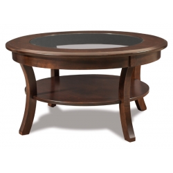 Forks Valley Sierra Round Glass Coffee Table