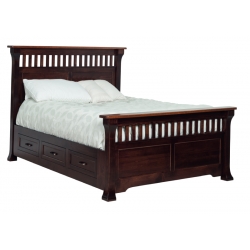 Bloomdale Bed with Storage Rails