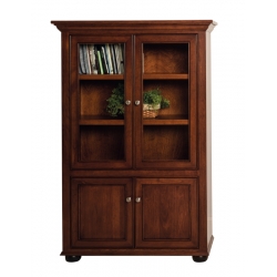 Bennington Bookcase with Glass and Wood Doors
