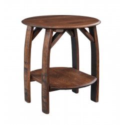 Deluxe Whiskey Barrel End Table
