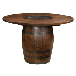 Deluxe Whiskey Barrel Pub Table