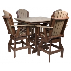 44" Counter Height Square Table Set