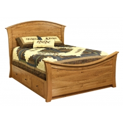 Chelsea Rainbow Bed with Storage Rails - Wood Panel