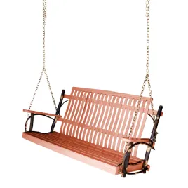 5' Oak Porch Swing with Natural Finish