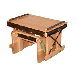 A&L Hickory Gliding Ottoman with Natural Finish
