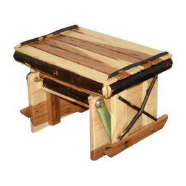 A&L Rustic Hickory Gliding Ottoman