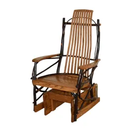 A&L Hickory Glider with Walnut Finish