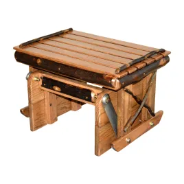 A&L Hickory Gliding Ottoman with Walnut Finish