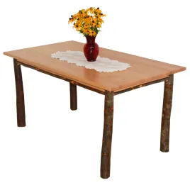 A&L 4' Hickory Farm Table with Natural Finish