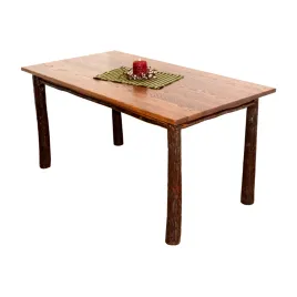 A&L 4' Hickory Farm Table with Walnut Finish