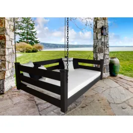 A&L Full Homestead Hanging Daybed - Rich Tobacco Stain