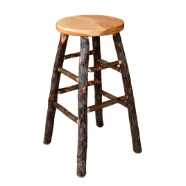 A&L Rustic Hickory Bar Stool