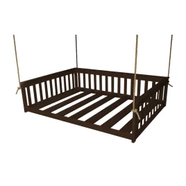 A&L Twin Mission Hanging Daybed - Rich Tobacco Stain