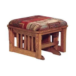 Bow Arm Slat Ottoman
