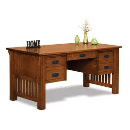 Bridger Mission Double Pedestal Desk