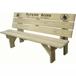 6' Park Bench W/ Custom Engraving