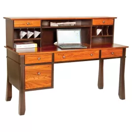 Craftsman 62" Computer Desk & 15" Hutch