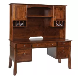 Craftsman 62" Computer Desk & Hutch