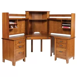 Jacobsville Compact Corner Computer Desk & Hutch
