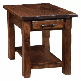 Hand Hewn Open End Table