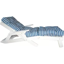 Siesta Chaise Lounge with Full Footrest - Bright White/Shore Regatta