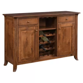 #5839 Wine Buffet (Rustic Quarter Sawn Oak/Curved Legs)
