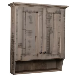 Roughsawn Barn Floor Bathroom Wall Cabinet