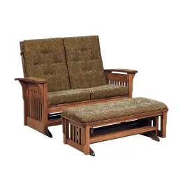 Bow Arm Loveseat Glider