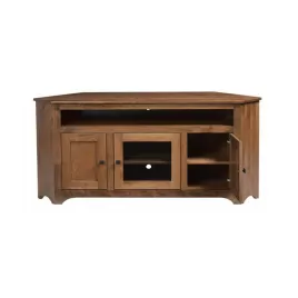 Woodland Shaker 44" Corner TV Stand with Media Shelf