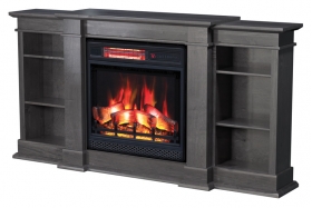 Richmond Electric Fireplace Cabinet with Bookcases