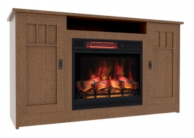 Sierra Mission Electric Fireplace Cabinet with Open Shelf