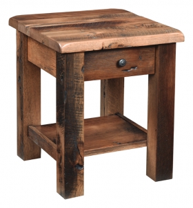 Reclaimed Post Mission End Table
