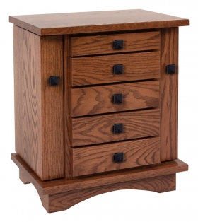 Mission Winged Dresser Top Jewelry Cabinet