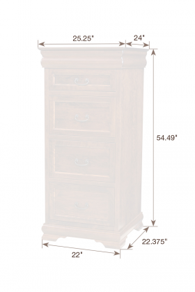 Sault Ste 4-Drawer File Cabinet