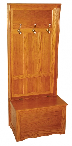 Traditional 3-Hook Hall Seat