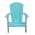 Buckeye Adirondack Chair - Aruba Blue on Dark Gray