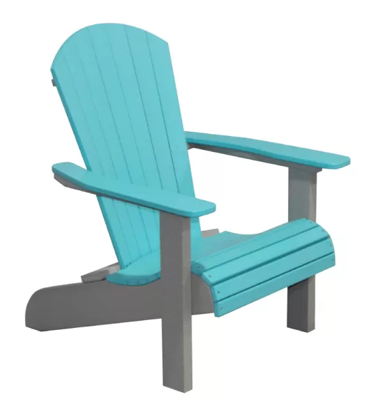 Buckeye Adirondack Chair - Aruba Blue on Dark Gray