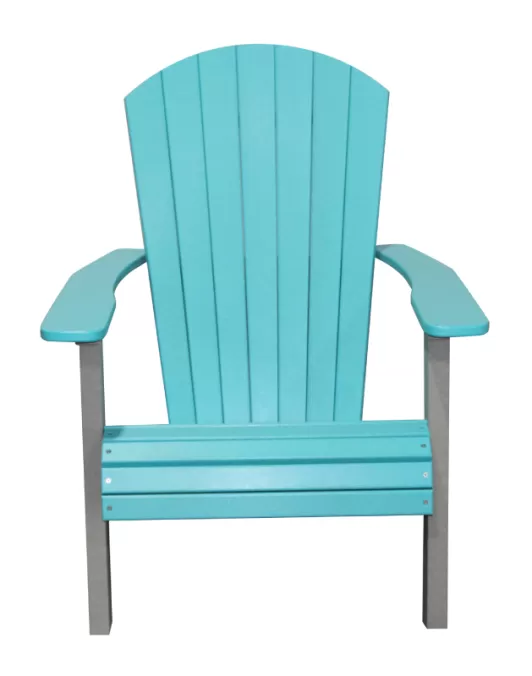 Buckeye Adirondack Chair - Aruba Blue on Dark Gray
