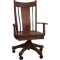 Eagle Desk Chair with Wrought Iron Detail
