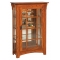 Small Mission Single Door Curio with Side Mullions